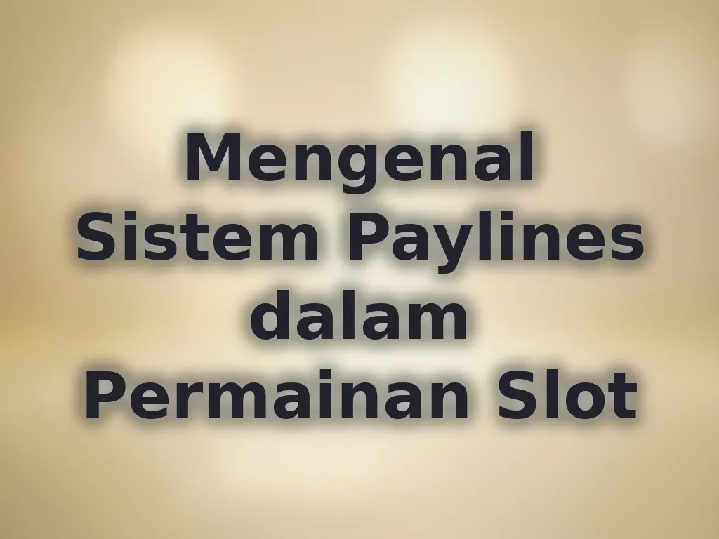 Mengenal Sistem Paylines dalam Permainan Slot